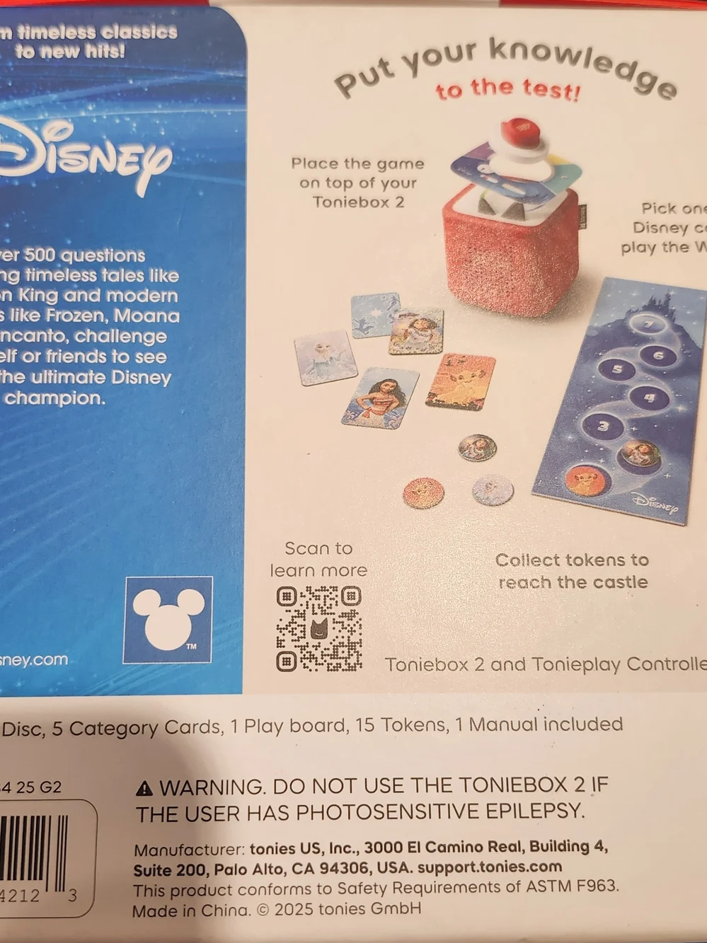Tonies Disney Quiz Kingdom Game – Toniebox 2 Only